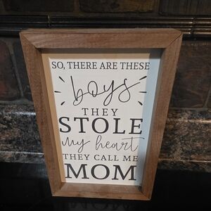 Wooden Framed Wall Art with Heartfelt Quote